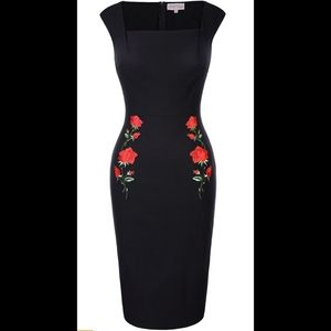 Belle Poque rose wiggle dress MEDIUM